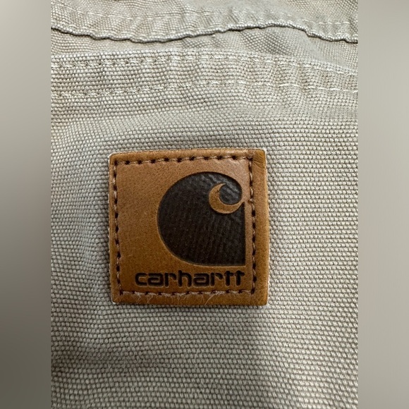 Carharrt 36x 30 Cargo Carpenter Style Pants Tan Dungaree Loose Fit - Picture 8 of 11